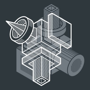 izometrik şekiller kompozisyon