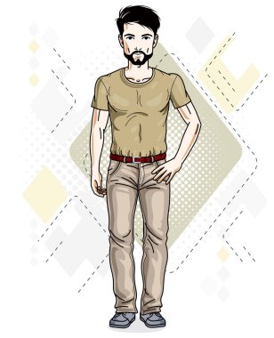 yakışıklı genç adam ayakta