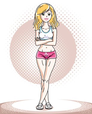 Çekici genç sarışın sporcumuz 