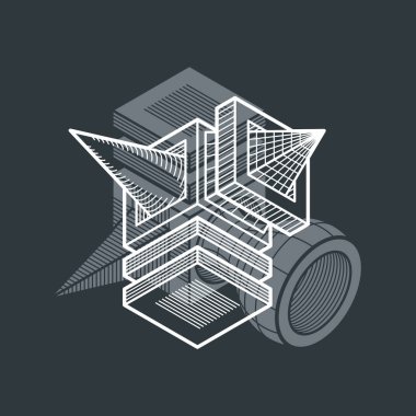 izometrik şekiller kompozisyon