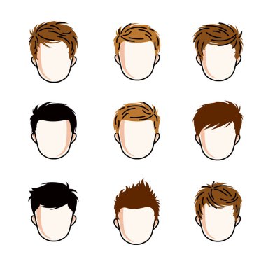 Çocuklar kafaları kümesi