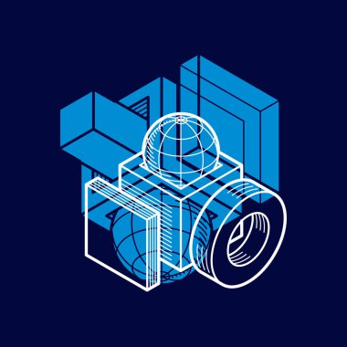 izometrik şekiller kompozisyon