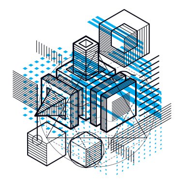 izometrik şekiller kompozisyon