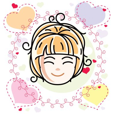 Güzel sarışın kız yüz