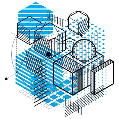 izometrik şekiller kompozisyon