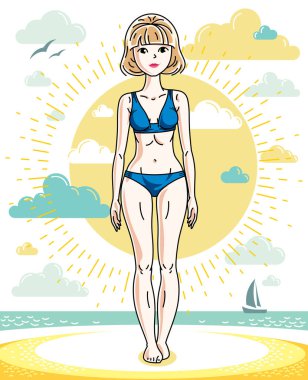 Genç sarışın kadın.