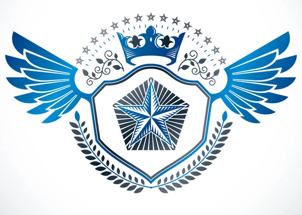 ビンテージの紋章ロゴ — ストックベクタ