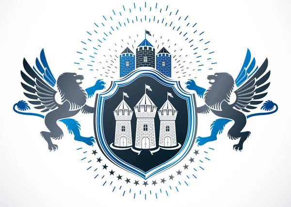 Vintage Wappen Logo — Stockvektor