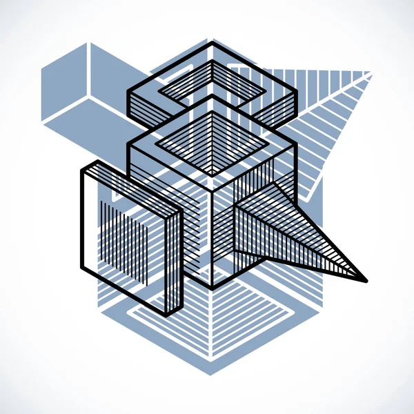 Isometrische vormen samenstelling — Stockvector