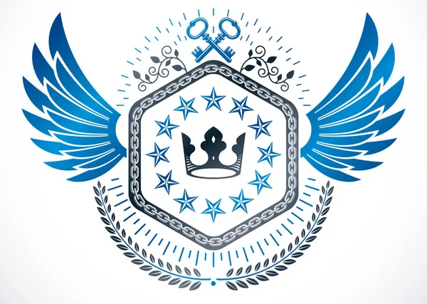 Логотип винтажного герба — стоковый вектор