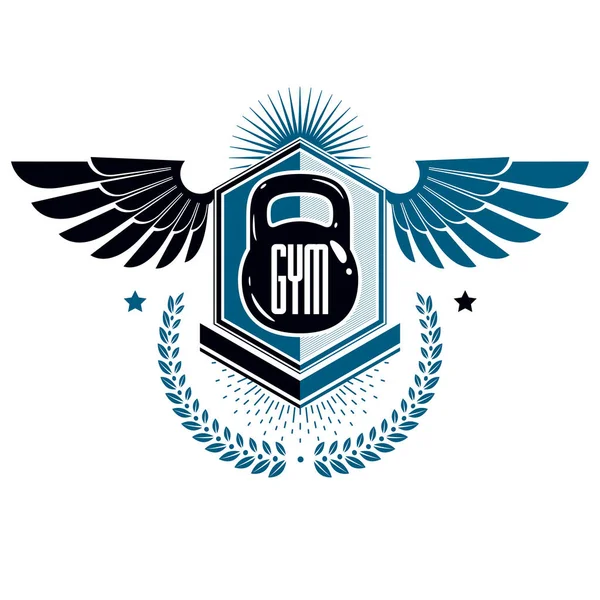 Logotipo gimnasio de levantamiento de pesas — Archivo Imágenes Vectoriales