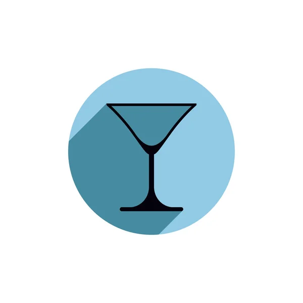 Klassieke martini glas pictogram — Stockvector