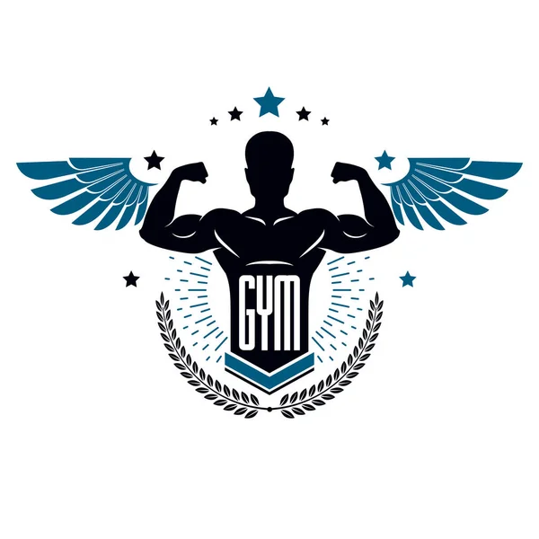 Logo gymnase et fitness — Image vectorielle