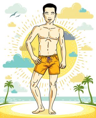 Brunet yakışıklı genç