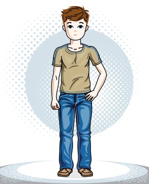 Şirin küçük çocuk. 