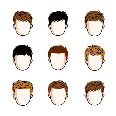 Çocuklar kafaları kümesi