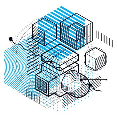 izometrik şekiller kompozisyon