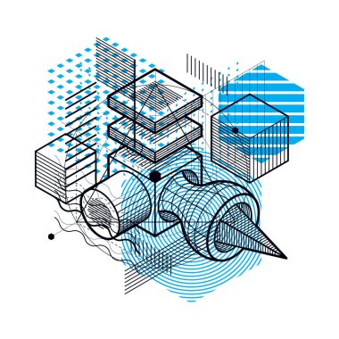 izometrik şekiller kompozisyon