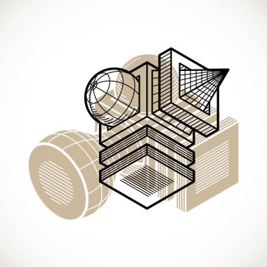 izometrik şekiller kompozisyon