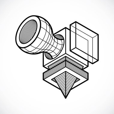 izometrik şekiller kompozisyon