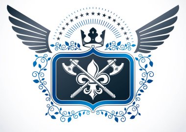 Vintage kanatlı amblemi 