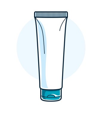 kozmetik için boş çizgi film tüp