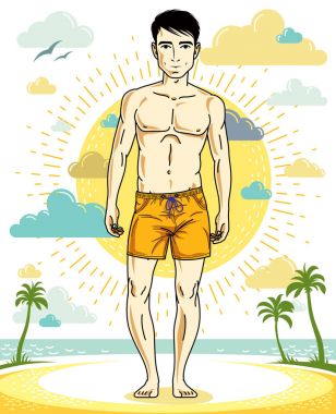 Brunet yakışıklı genç 