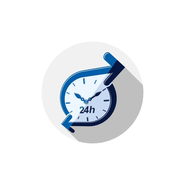 Vinte e quatro horas por ícone de interface de dia — Vetor de Stock