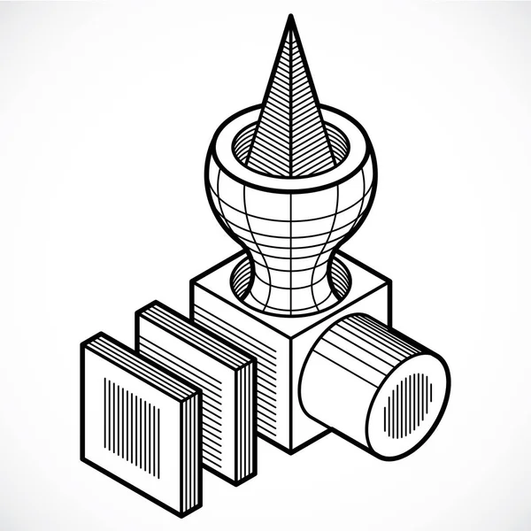 izometrik şekiller kompozisyon
