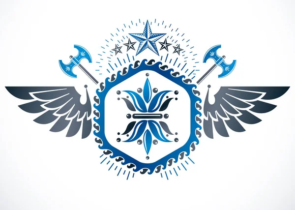 Stilvolles Wappen mit Wappen — Stockvektor