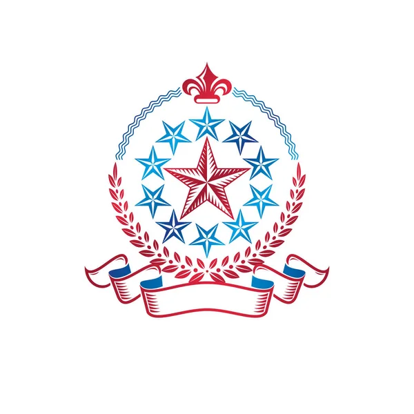 Emblème de l'étoile pentagonale — Image vectorielle
