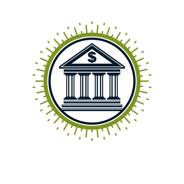 Logotipo conceptual bancário — Vetor de Stock