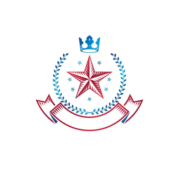 Ötszögletű Star embléma — Stock Vector