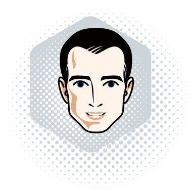 yakışıklı brunet erkek yüz