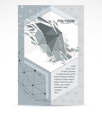 İletişim teknolojileri iş kurumsal flyer şablonu. 