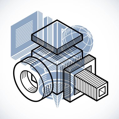 Soyut üç boyutlu şekil