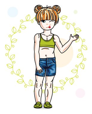 Güzel küçük kız. 