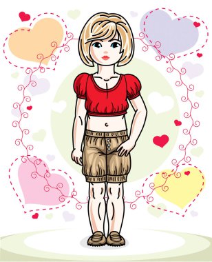 Güzel küçük kız. 