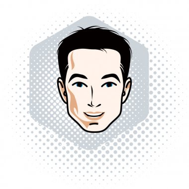 yakışıklı brunet erkek yüz