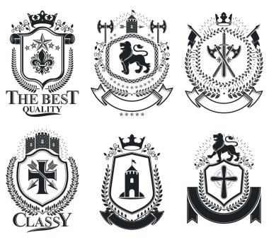 Lüks hanedan amblemi şablonları. 