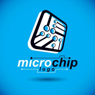 soyut teknoloji tek renkli devre kartı