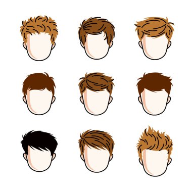 Genç teen erkek yüzler