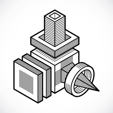 Soyut üç boyutlu şekil