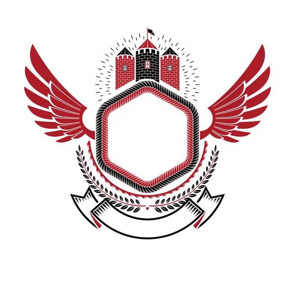 Heraldic coat of arms — Stock Vector