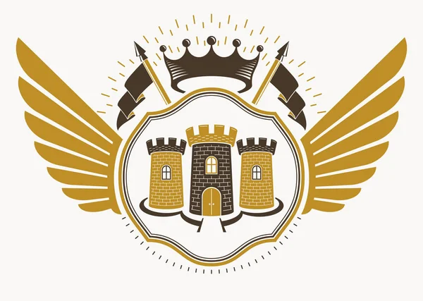Retro heraldische sjabloon — Stockvector