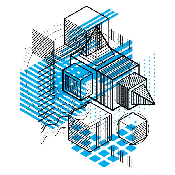 Construção de engenharia abstrata — Vetor de Stock