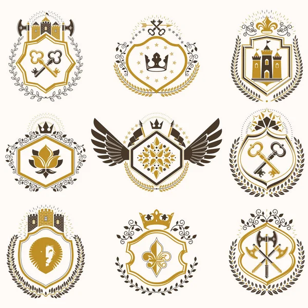 Emblema heráldico vintage — Archivo Imágenes Vectoriales