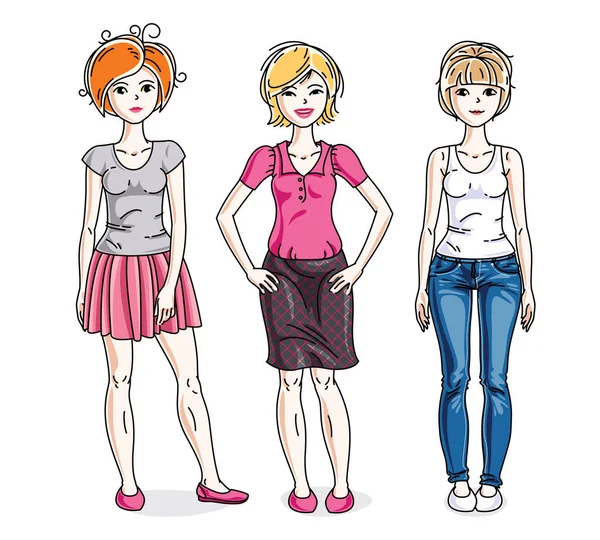 Mutlu genç ve güzel kadınlar