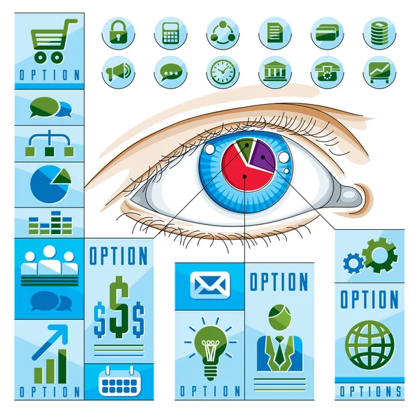 Platte infographics elementen — Stockvector