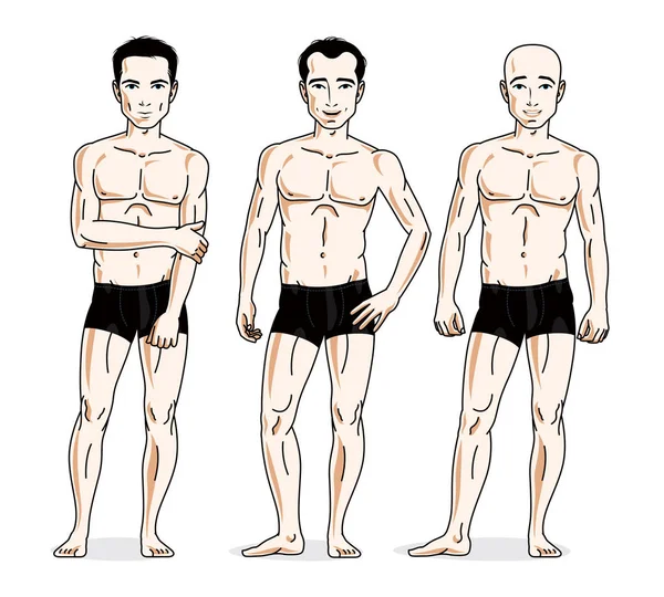 Uomini belli e sicuri di sé — Vettoriale Stock